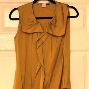 Theory Silk Ruffle Top